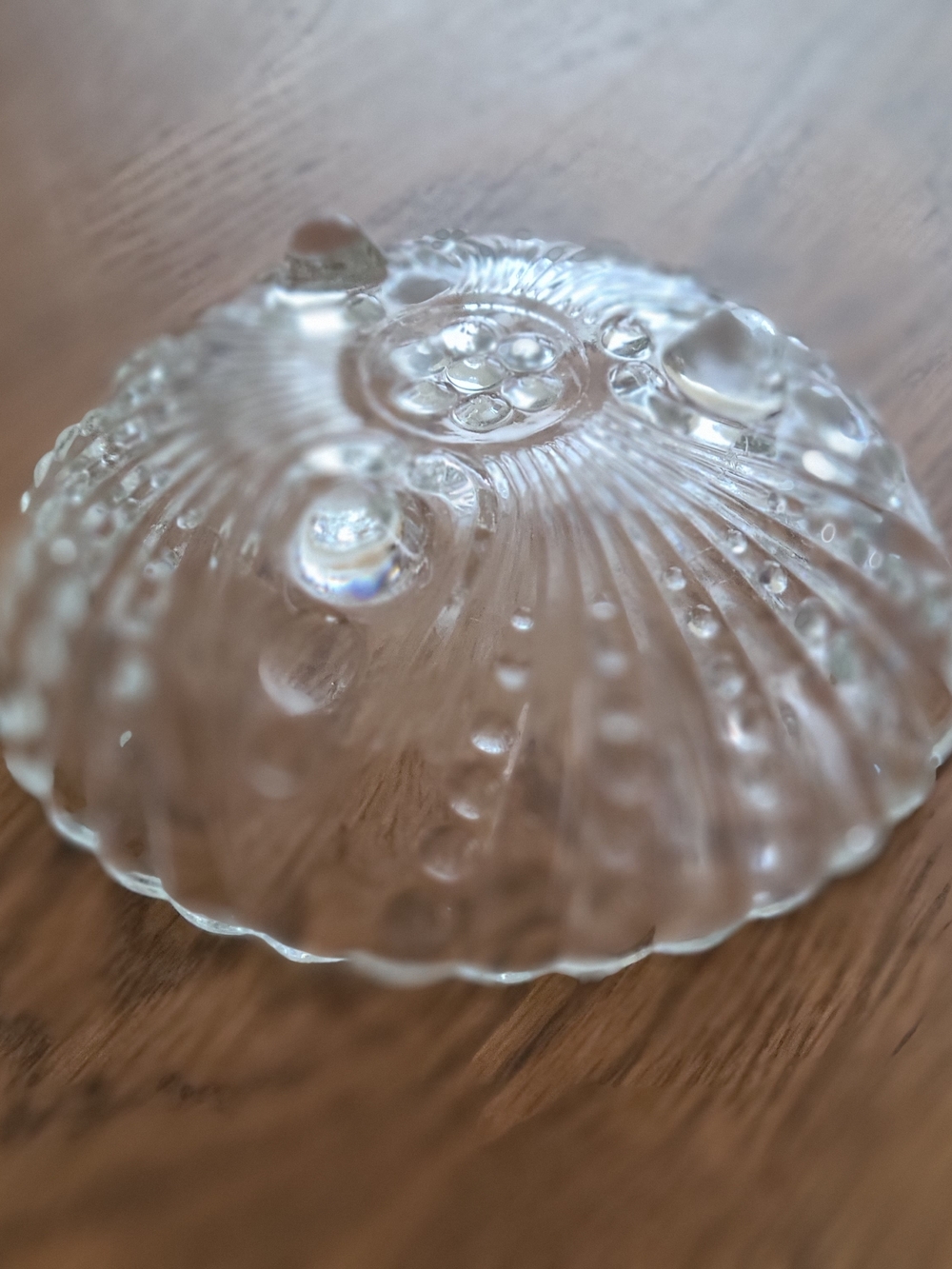 Vintage - Anchor Hocking clear glass footed bowl, often referred to as "Burple," - Picture 8 of 9